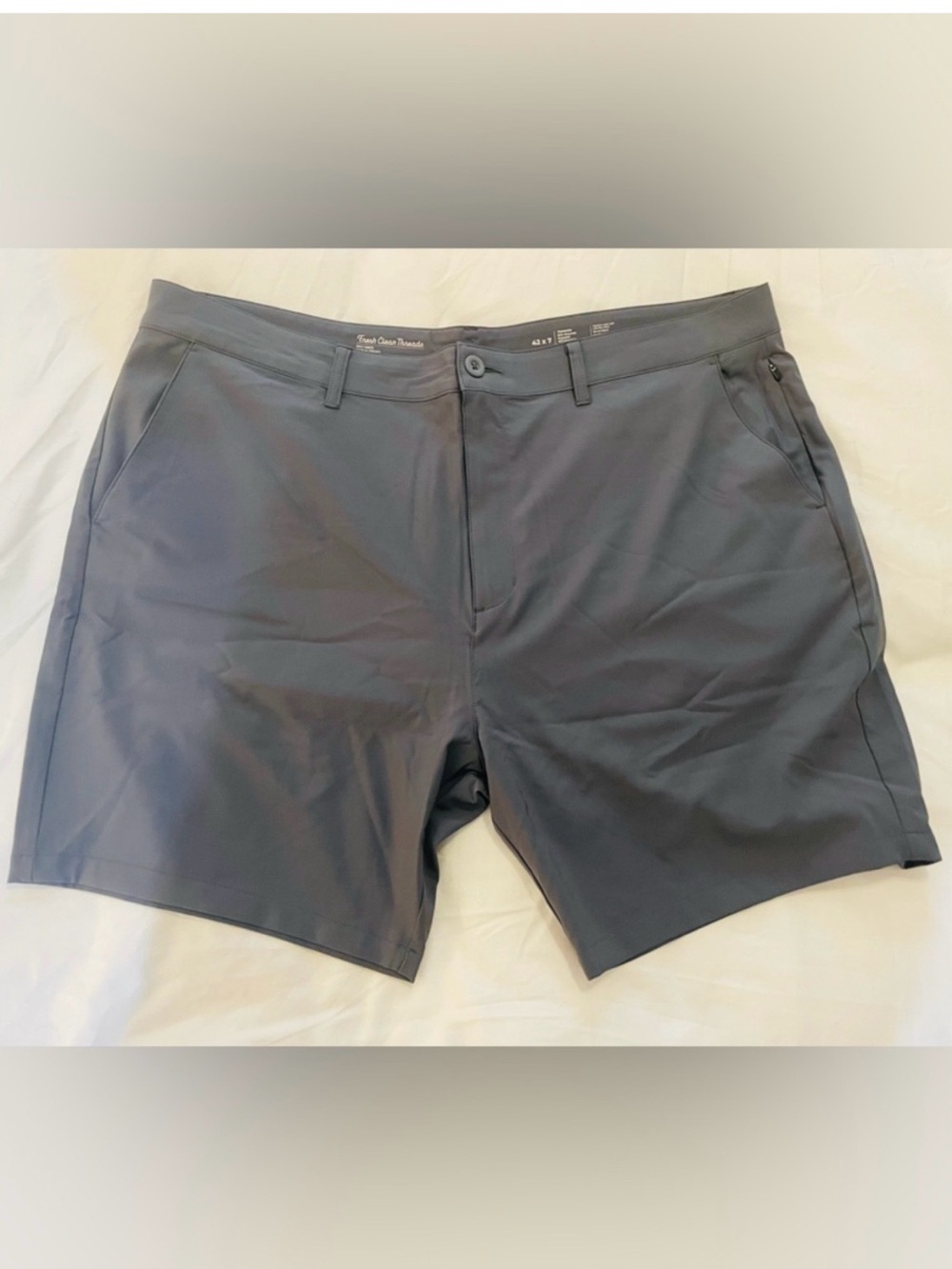 Men's Flat Front Performance Shorts - Gray Golf Shorts